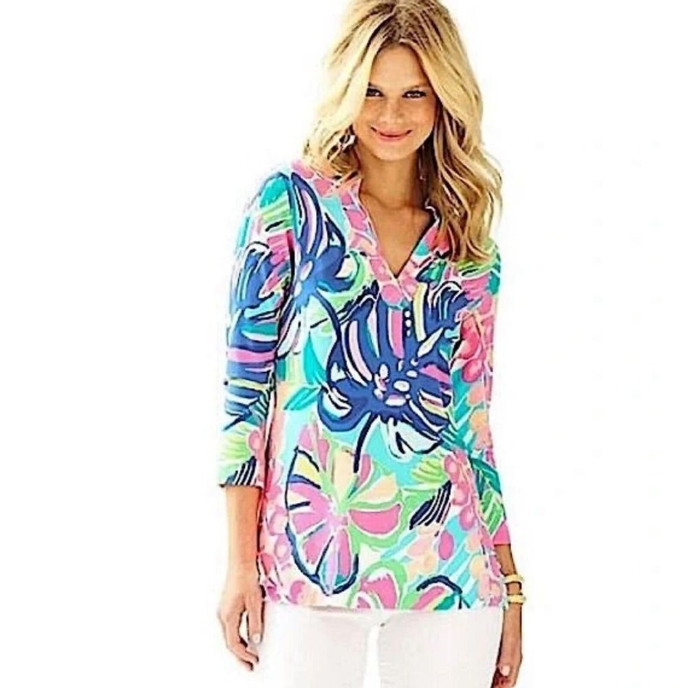 Lilly Pulitzer - Long sleeve V-neck blouse